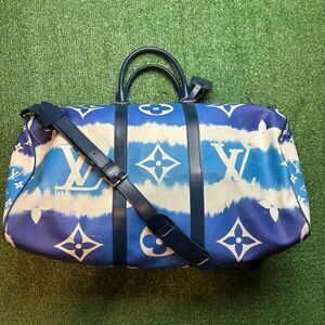 Louis Vuitton LV monogram blue Escale Keepall 50 duffle bag travel bag